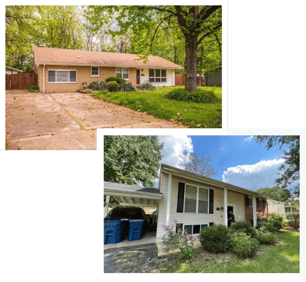 Two houses in Affton, Missouri that we bought