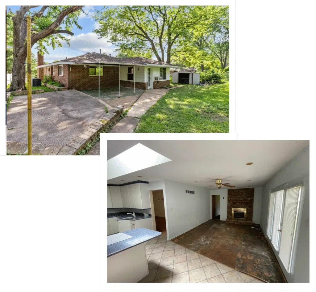 Two houses in Chesterfield, Missouri that we purchased