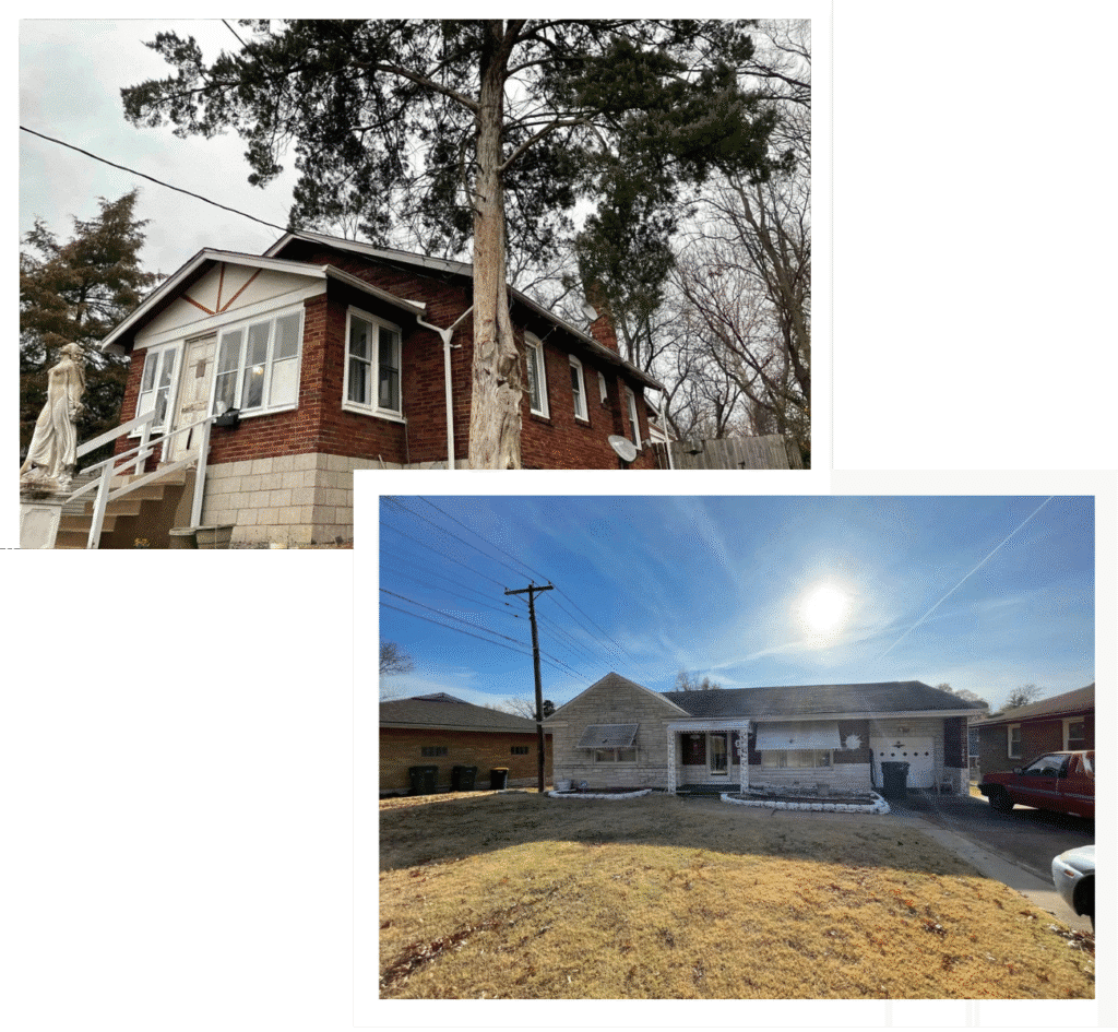 Two houses in High Ridge, Missouri that we bought