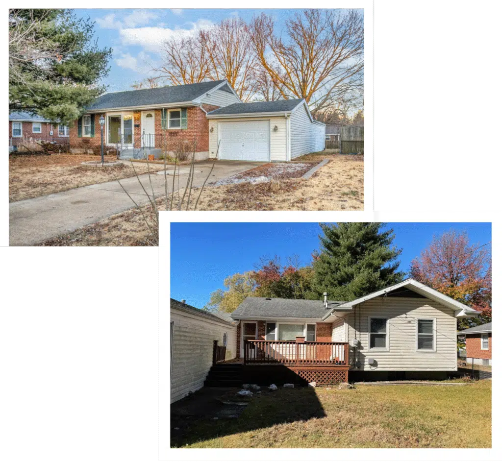 Two houses in Lake St. Louis, Missouri that we bought