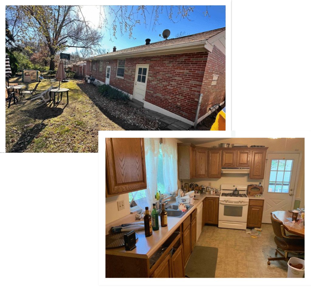 Olivette 8 The outside and inside of a house in Olivette, MO