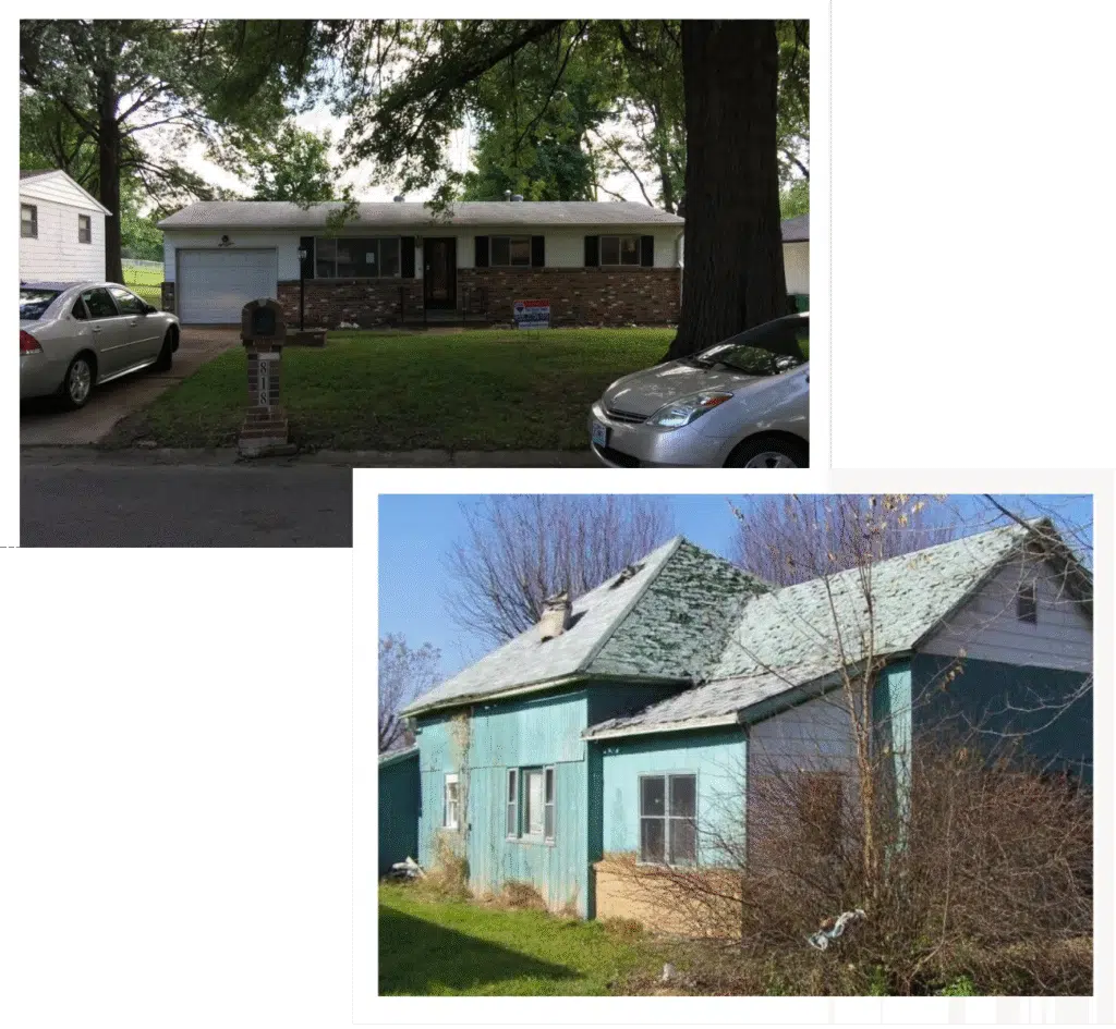 Two houses in St. Charles, Missouri that we bought