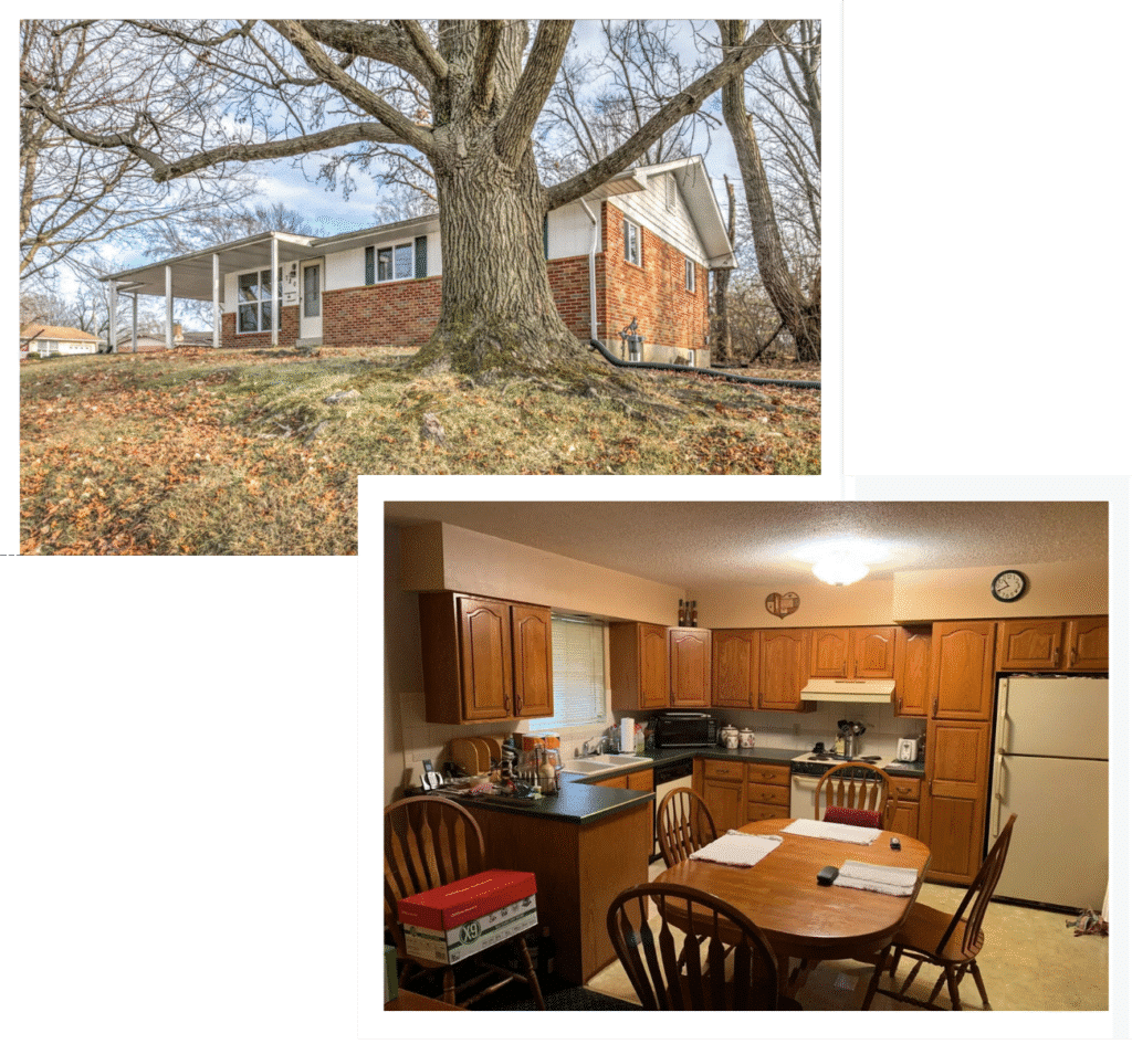 Weldon Spring 8 The outside and inside of a house in Weldon Spring, MO