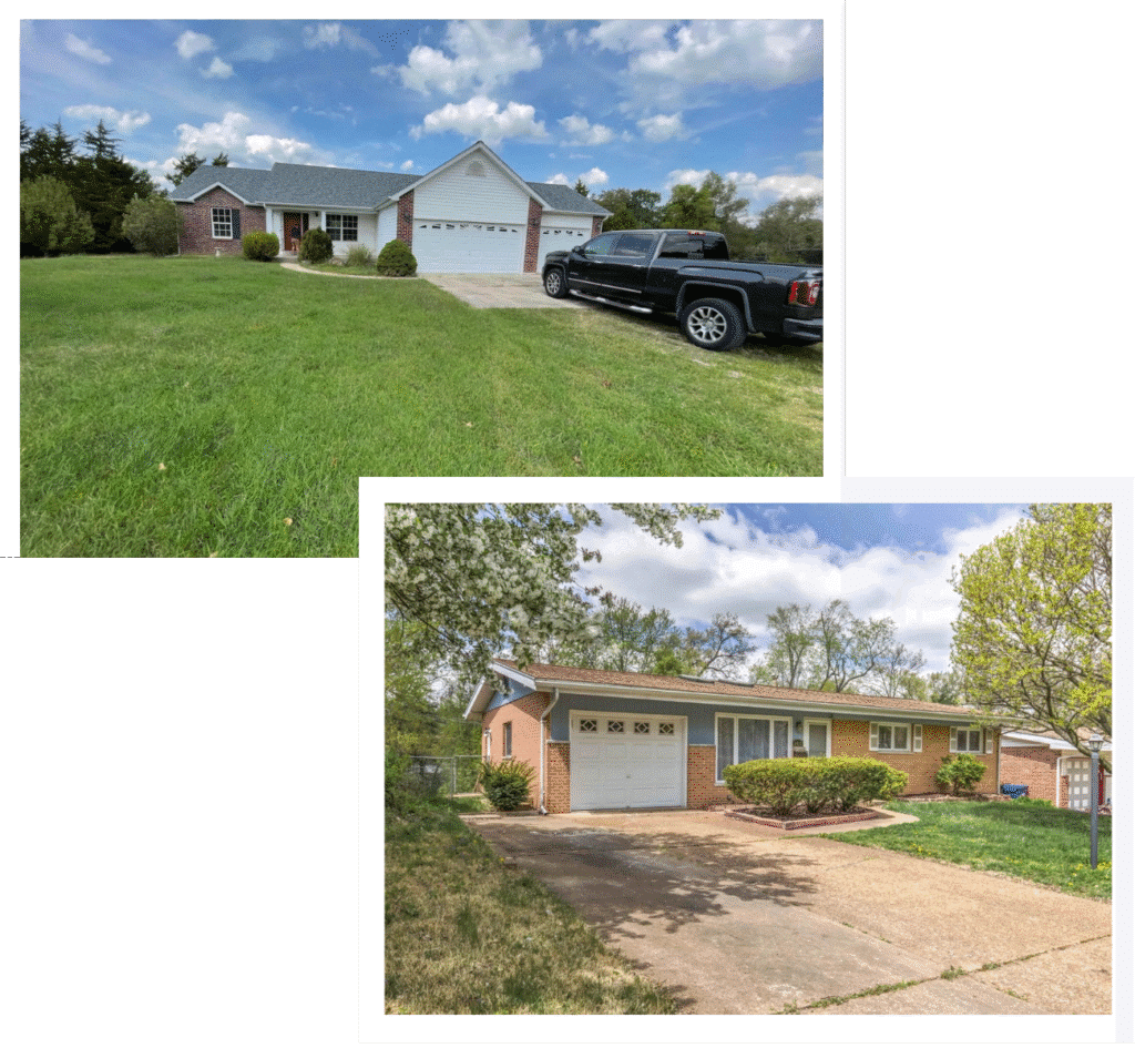 Two houses in Wright City, Missouri that we bought