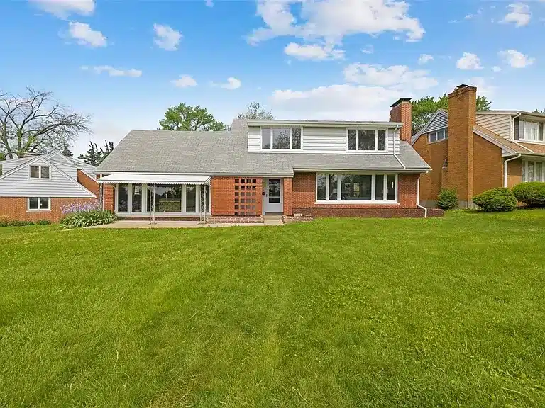 The front of a brick house that we listed in St. Louis