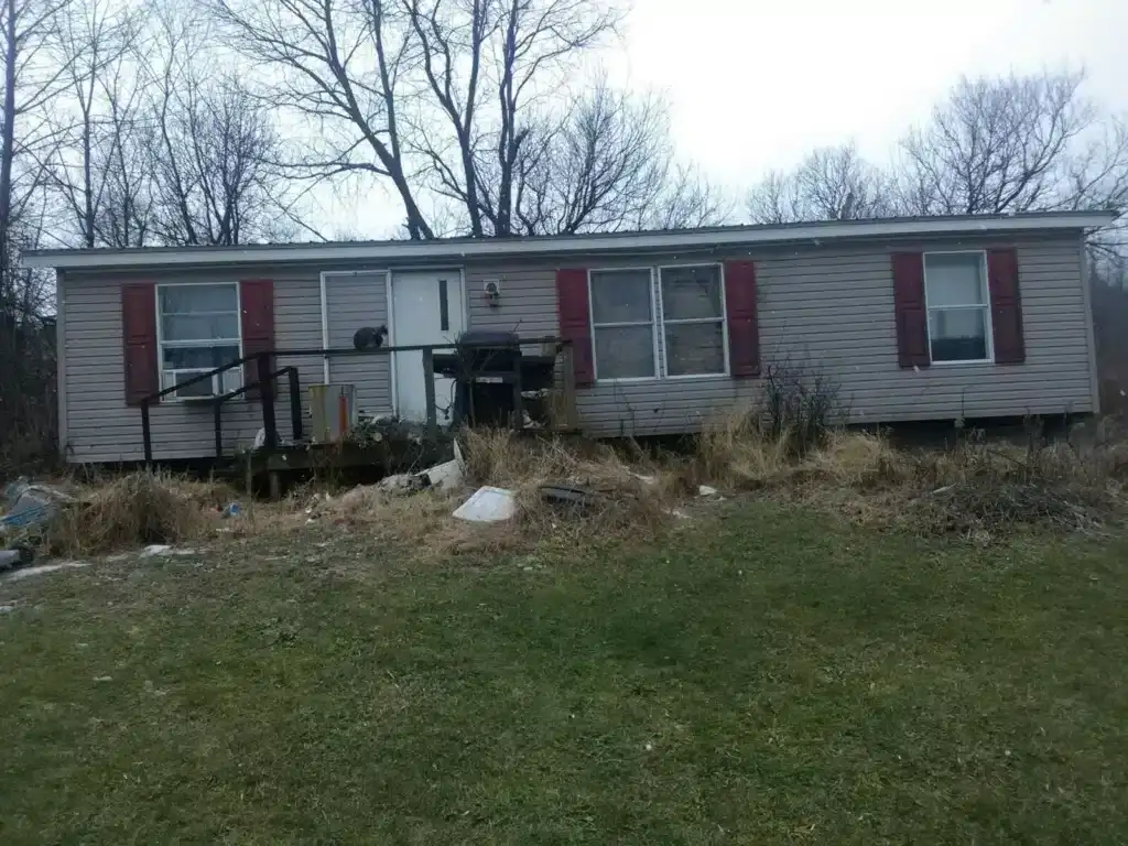 The front of a house that we bought in St. Louis that had termite damage