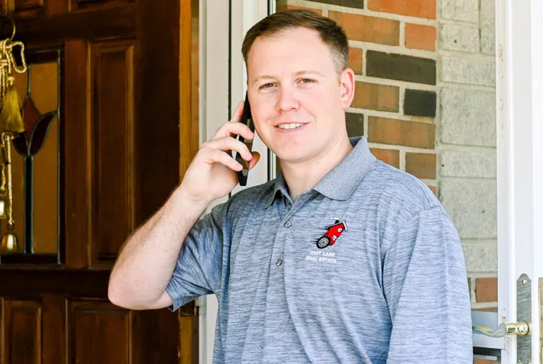 Lane on the phone