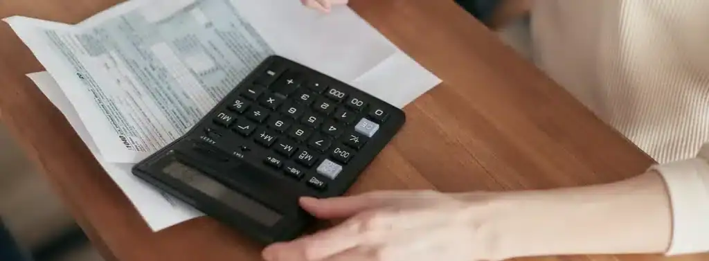 A paper and calculator