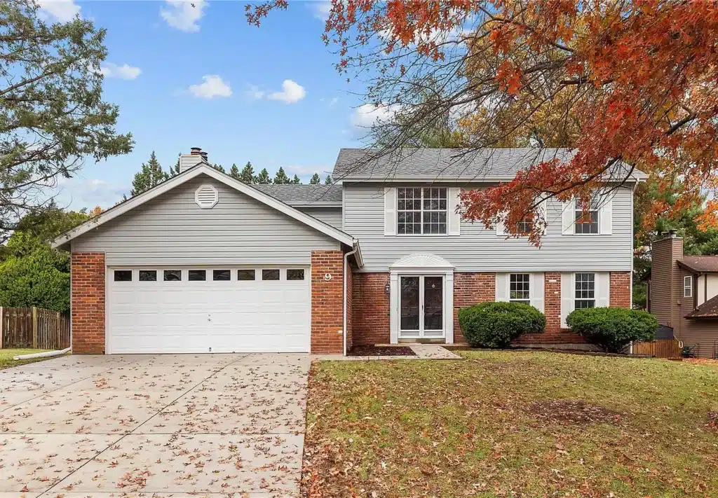 St. Peters 15 The front of a two story home in St. Peters, Missouri