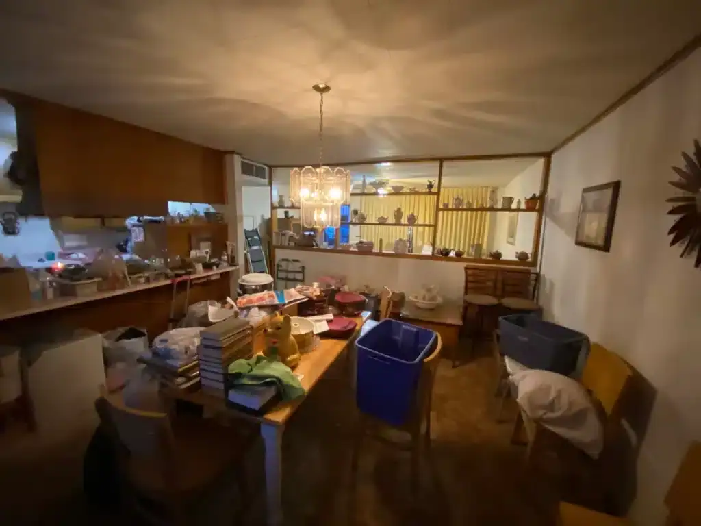 The inside of a messy house